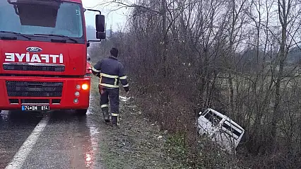 İşçi servisi kaza yaptı