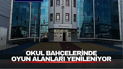 Okul Bahçelerinde Oyun Alanları Yenileniyor