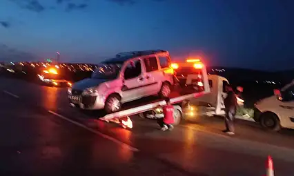 Ankara'da zincirleme trafik kazası: 1 yaralı