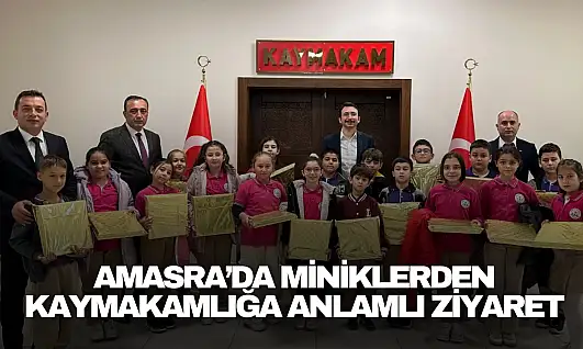Amasra'da Miniklerden Kaymakamlığa Anlamlı Ziyaret