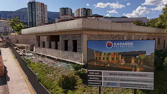 100 öğrenciye hizmet verecek kreşin yapımı sürüyor