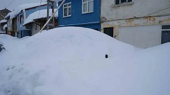 180 santimetrelik karın altında kalan araçlarını güçlükle çıkarttılar