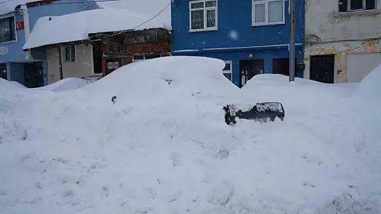 180 santimetrelik karın altında kalan araçlarını güçlükle çıkarttılar
