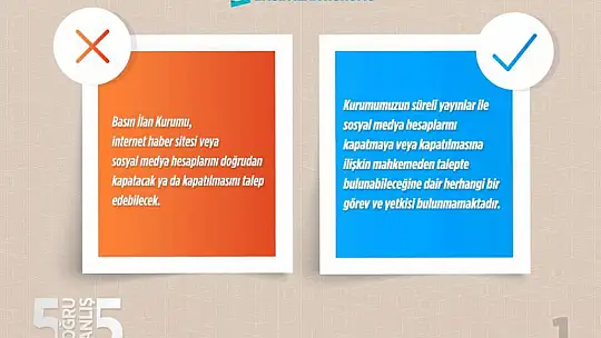 Basın İlan Kurumundan 5 doğru 5 yanlış