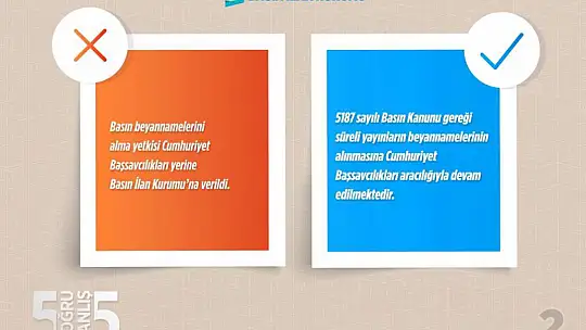 Basın İlan Kurumundan 5 doğru 5 yanlış