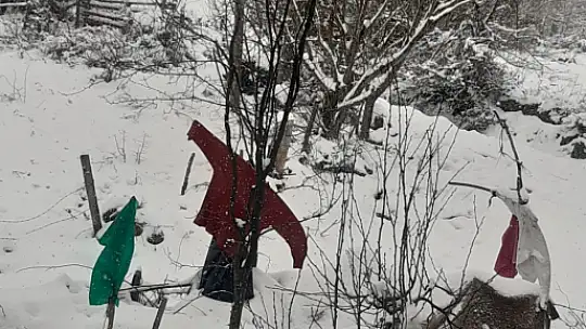 Bartın'ın zirvelerine kar yağıyor