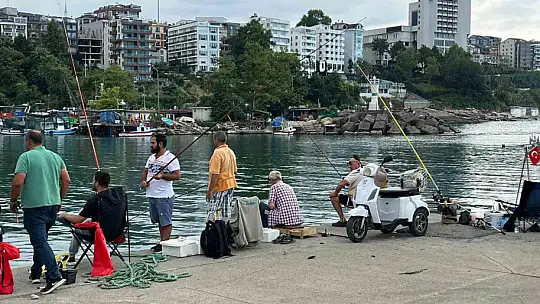 Akçakoca'da olta balıkçılığına yoğun ilgi