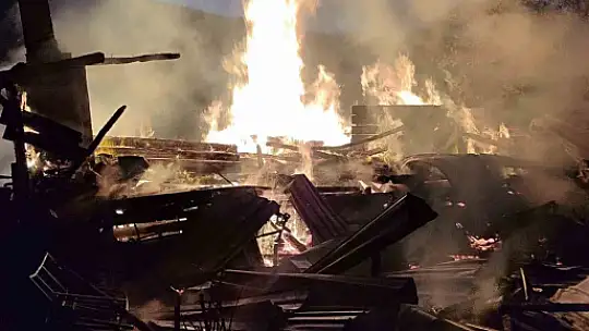 Alevlerin sardığı ahşap ev tamamen yandı: 2 yaralı