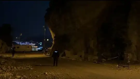 Amasra'da kaya parçaları karavanların bulunduğu alana düştü