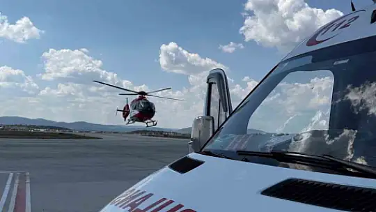 Ambulans helikopter 51 yaşındaki hasta için havalandı