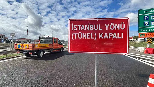 Anadolu Otoyolu Bolu Dağı geçişinde İstanbul yönü 5 saat trafiğe kapatılacak