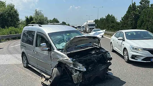 Anadolu Otoyolu'nda iki otomobil çarpıştı: 5'i çocuk 8 yaralı