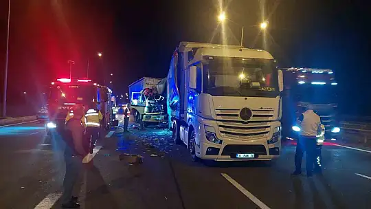 Arıza yapan tıra çarpan kamyon şoförü hayatını kaybetti