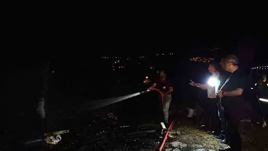 Bahçede çıkan yangın ormana sıçramadan söndürüldü