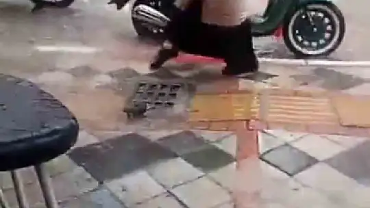 Bartın'da yağış ilginç görüntülere sahne oldu
