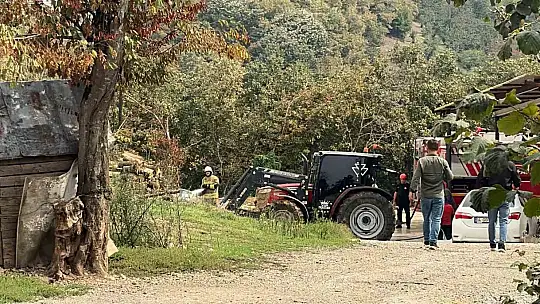 Besi çiftliğinde çıkan yangın güçlükle söndürüldü