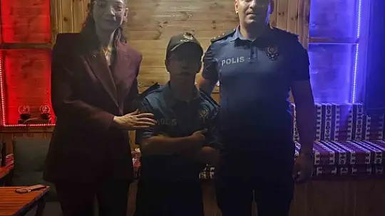 Bolu'da 14 yaşındaki Efe'nin polis olma hayali gerçek oldu