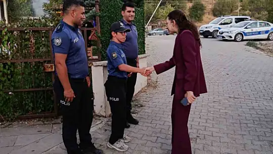 Bolu'da 14 yaşındaki Efe'nin polis olma hayali gerçek oldu