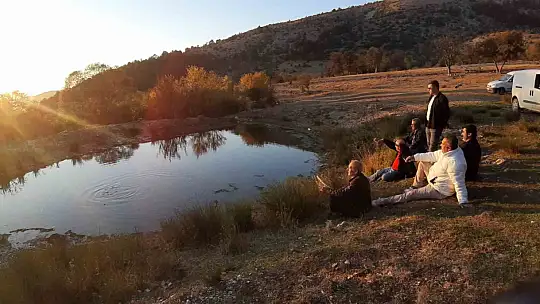 Bolu'da 1500 rakımlı yaylada gün batımı manzarası