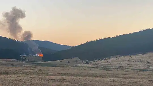 Bolu'da 2 yayla evi yangında küle döndü