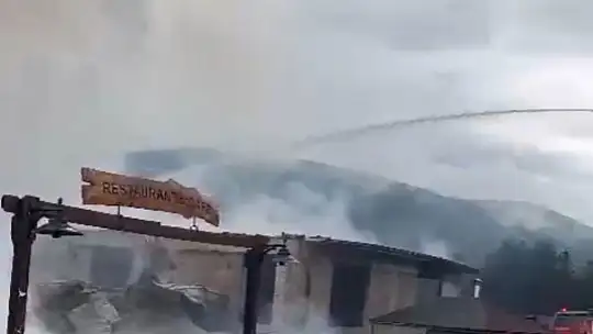 Bolu'da dün faaliyeti durdurulan, konaklama tesisinde yangın