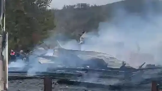 Bolu'da dün faaliyeti durdurulan, konaklama tesisinde yangın