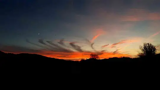 Bolu'da gün batımı kartpostallık görüntüler oluşturdu