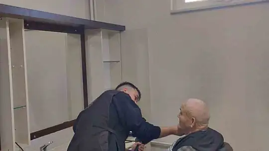 Bolu'da huzurevi sakinlerine bayram traşı