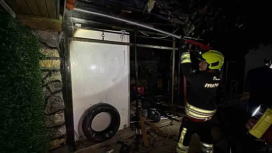 İkiz villanın bahçesinde çıkan yangın korkuttu