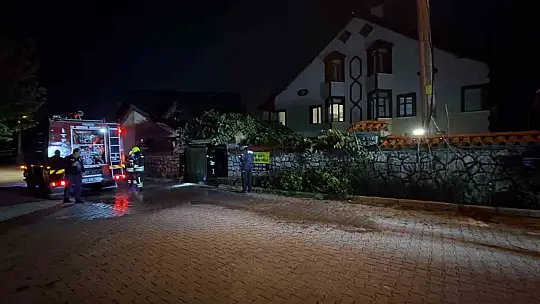 İkiz villanın bahçesinde çıkan yangın korkuttu