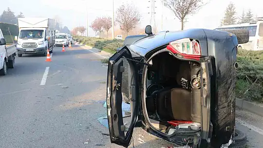 Bolu'da kontrolden çıkan otomobil devrildi: 1 yaralı
