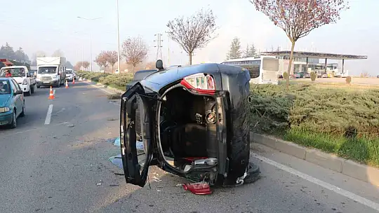 Bolu'da kontrolden çıkan otomobil devrildi: 1 yaralı
