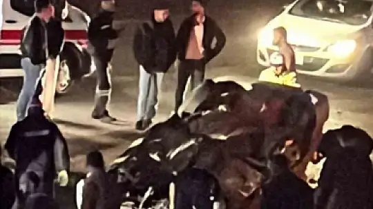 Bolu'da önce refüje ardından elektrik direğine çarpan otomobil tepetaklak oldu: 1 yaralı