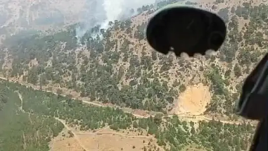 Bolu'da orman yangını: Havadan ve karadan müdahale sürüyor