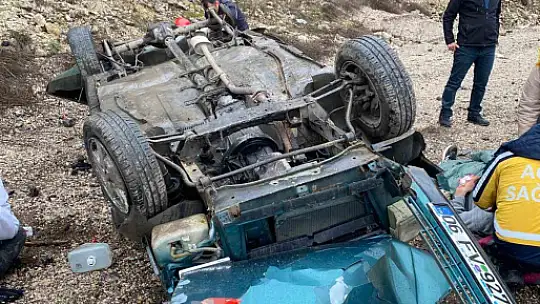 Otomobil takla attı, 4 kişi yaralandı