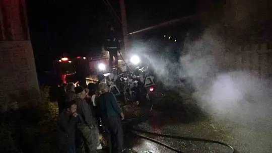Bolu'da samanlık alev alev yandı