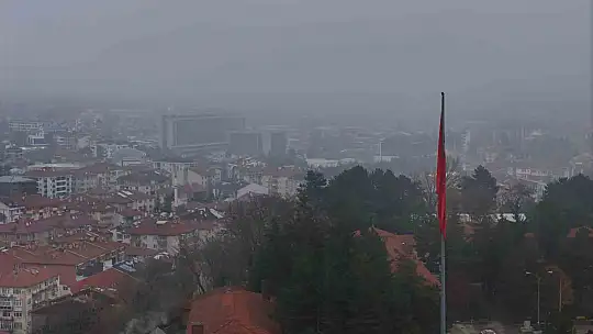 Bolu'da sis etkili oluyor: Sis tabakası böyle görüntülendi