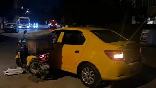 Bolu'da taksi ile motokurye çarpıştı: 1 yaralı