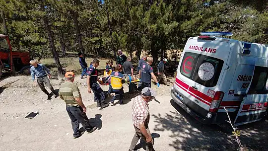 Bolu'da traktörden düşen 2 kişi yaralandı