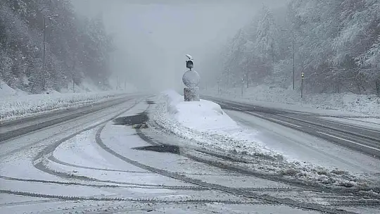 Bolu Dağı'nda kar yağışı yeniden başladı