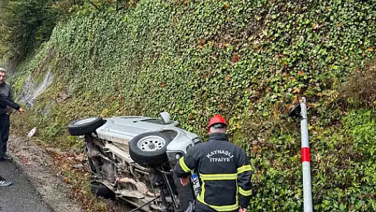 Bolu Dağı'nda kontrolden çıkan cip kanala devrildi