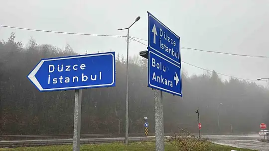 Bolu Dağı'nda sis ve sağanak sebebiyle görüş mesafesi 30 metreye düştü