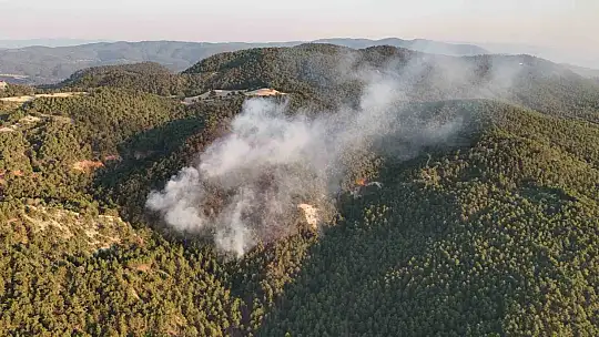 Bolu'daki orman yangını büyük ölçüde kontrol altına alındı: Yangın havadan görüntülendi