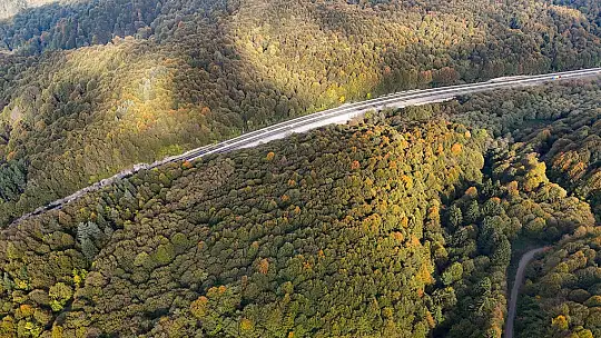 Bolu geçişinde ağaçlar sarı, turuncu ve kızıl tonlara büründü