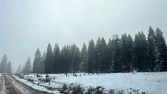 Bolu'nun yüksekleri beyaz örtüyle kaplandı