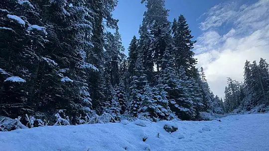 Bolu'nun yüksekleri beyaza büründü