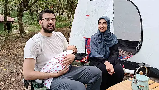 Bolulu Elif bebek ilk kampını Bartın'da yaptı