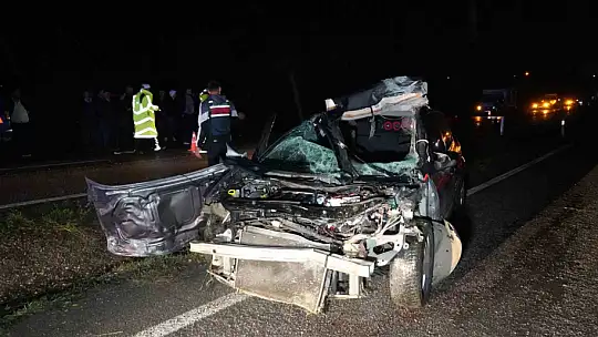 Büyükbaş hayvana çarpan otomobilin sürücüsü hayatını kaybetti