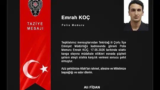 Çorlu'da silahlı kavga ihbarına giden 2 polis şehit oldu