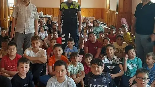 Yaz Kur'an kursu öğrencilerine trafik bilinci eğitimi